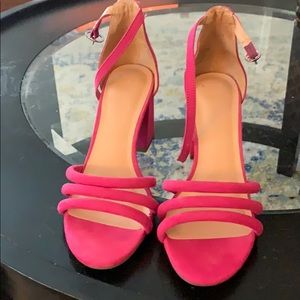 Gorgeous pink suede heels